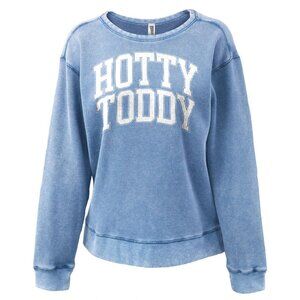 Ole Miss Hotty Toddy Women's Mini Waffle Crew Blue